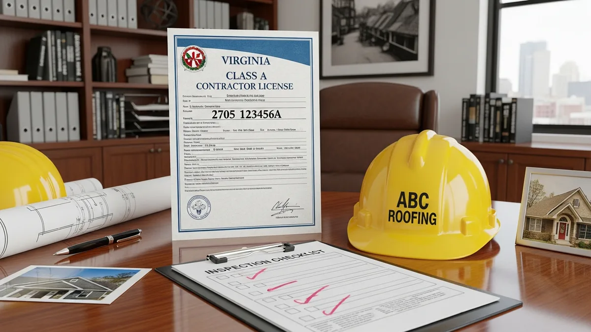 Licensed roofing contractor documentation and verification process