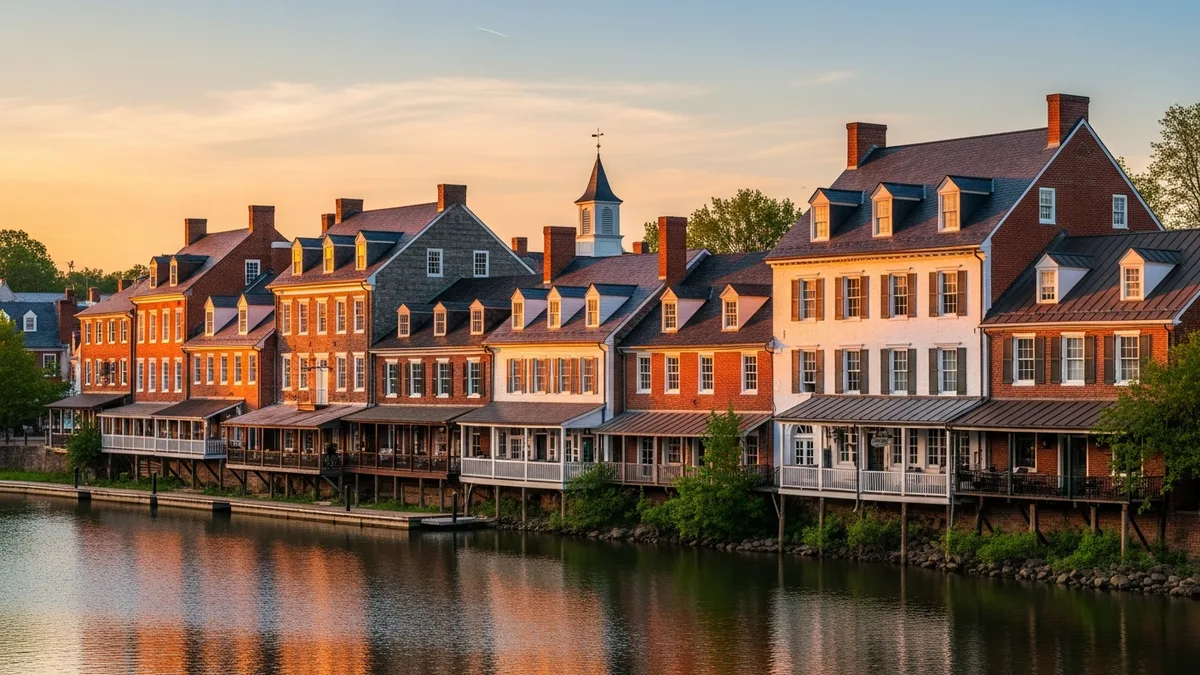 Charming homes along the Occoquan waterfront in Virginia